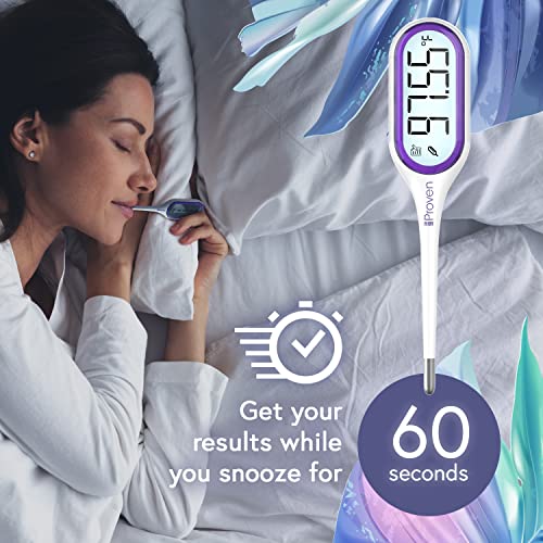 iProven Basal Body Thermometer with Backlight & Big Digits, 1/100 ...