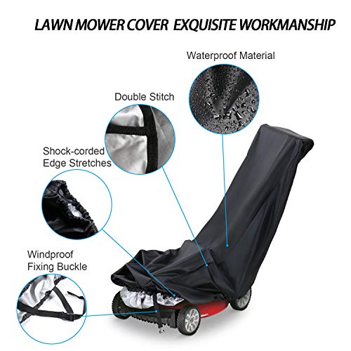 Iptienda Lawn Mower Cover - Waterproof Heavy Duty Outdoor Anti-UV ...
