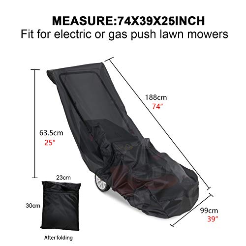 Iptienda Lawn Mower Cover - Waterproof Heavy Duty Outdoor Anti-UV ...