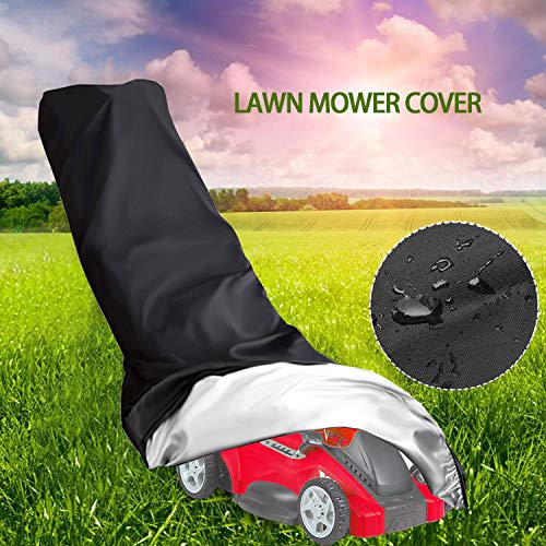Iptienda Lawn Mower Cover - Waterproof Heavy Duty Outdoor Anti-UV ...