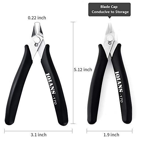 IQIANS 170 Wire Cutters Precision Electronic Flush Cutter Small Mi...