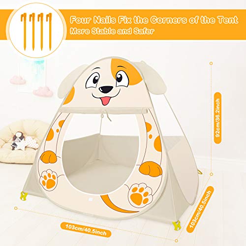 IREENUO Kids Pets Play Tent No Assembly Required Foldable Playhous...