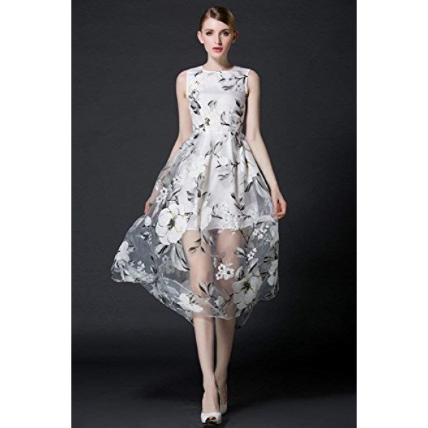 55 inches Width Iris Tech Organza Vintage Botanical Floral Lace Fa...