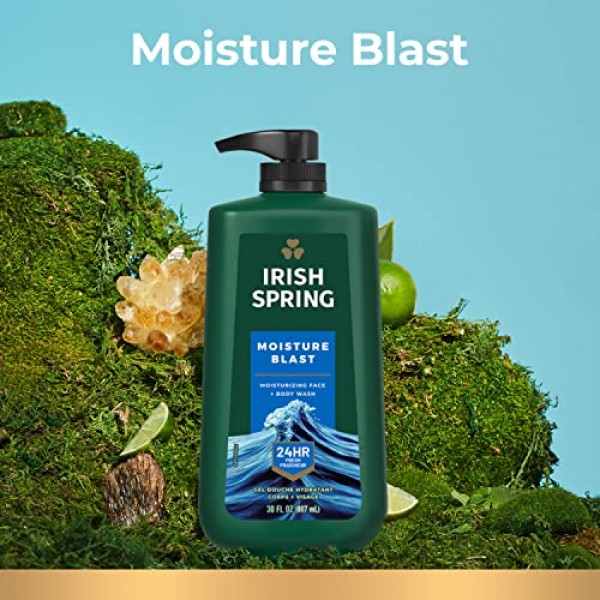 Irish Spring Moisture Blast Body Wash, 30 Oz Pump