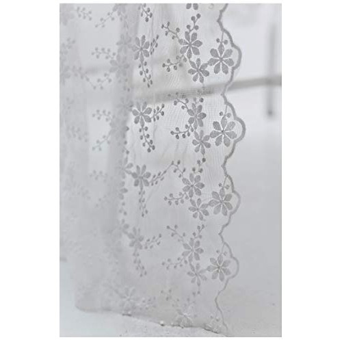 53 inches Width Floral Embroidery Lace Fabric Curtain Veil Wedding...
