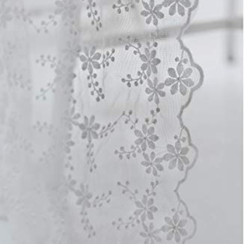 53 inches Width Floral Embroidery Lace Fabric Curtain Veil Wedding...