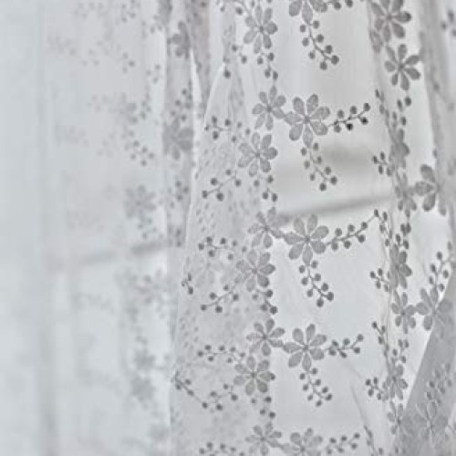 53 inches Width Floral Embroidery Lace Fabric Curtain Veil Wedding...