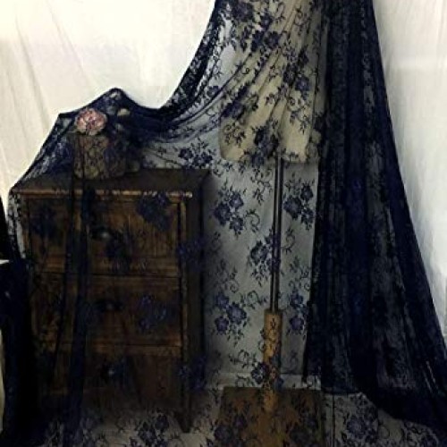 IRIZ 51 x 118 Eyelash Lace Panel Chantilly Lace Fabric Veil Dres...