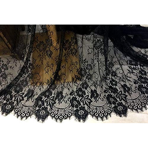 IRIZ 51 x 118 Eyelash Lace Panel Chantilly Lace Fabric Veil Dres...
