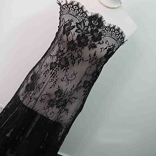 IRIZ 51 x 118 Eyelash Lace Panel Chantilly Lace Fabric Veil Dres...