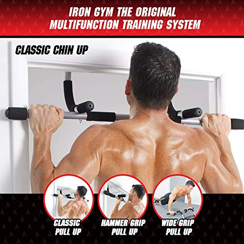 Iron Gym Pull Up Bars - Total Upper Body Workout Bar for Doorway, ...