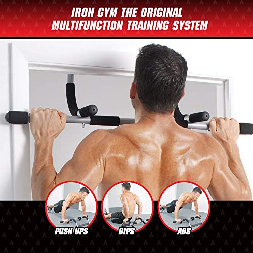 Iron Gym Pull Up Bars - Total Upper Body Workout Bar for Doorway, ...