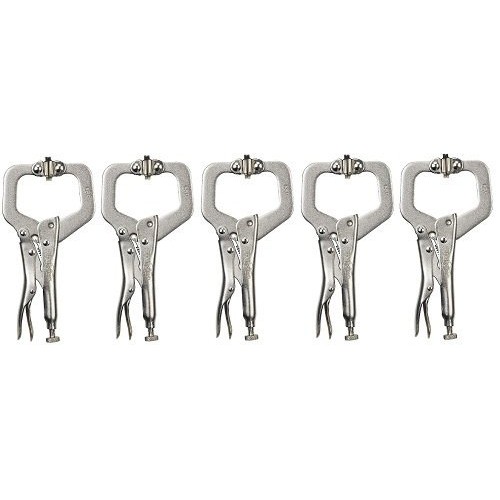 5 Pack Irwin 18 Vise-Grip 6SP 6 Locking C Clamps with Swivel Pads