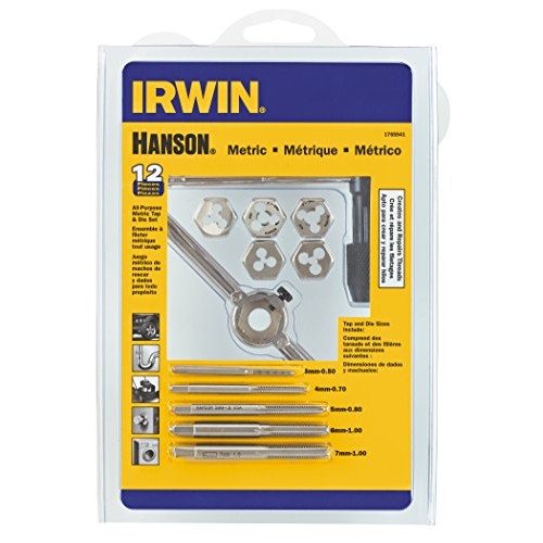 Hanson 1765541 3mm-7mm Tap plus Die Set Metric for Tap Die Extract...