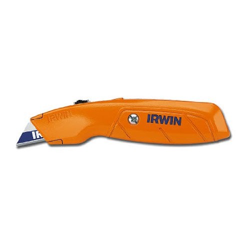 IRWIN Hi-Vis Retractable Utility Knife, 2082300, Orange