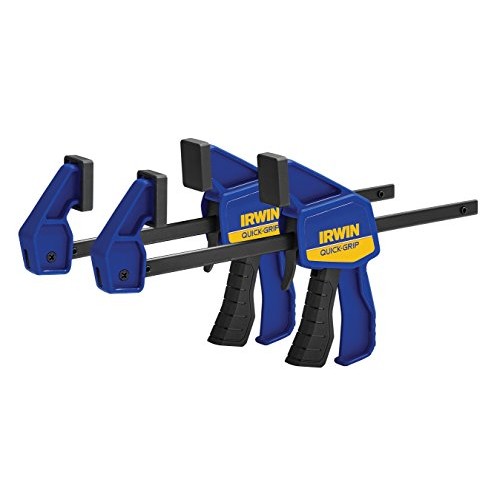 IRWIN QUICK-GRIP Bar Clamp, One-Handed Mini, 6-Inch, 2-Pack 1964743