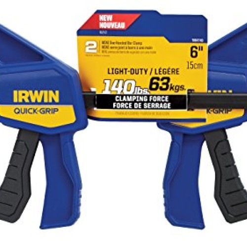 IRWIN QUICK-GRIP Bar Clamp, One-Handed Mini, 6-Inch, 2-Pack 1964743
