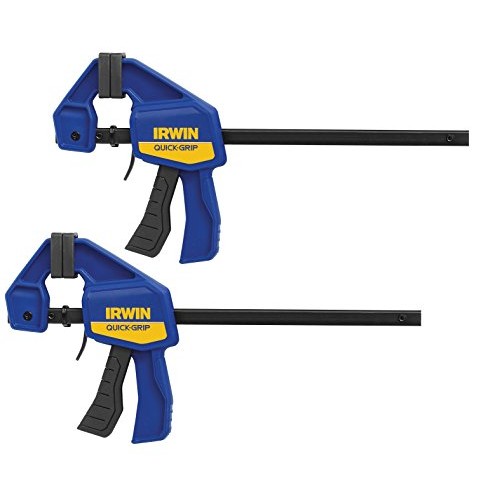 IRWIN QUICK-GRIP Bar Clamp, One-Handed Mini, 6-Inch, 2-Pack 1964743
