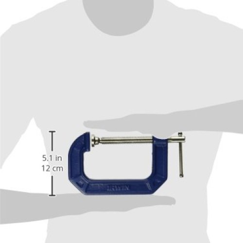 IRWIN QUICK-GRIP C Clamp, 4-Inch 225104,Blue, Gray