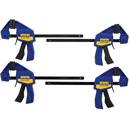 IRWIN QUICK-GRIP Clamps, One-Handed, Mini Bar, 6-Inch, 4-Pack 196...