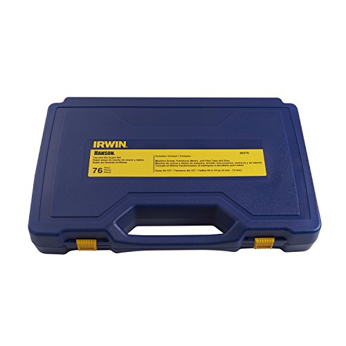 IRWIN Tap And Die Set, Machine Screw/SAE/Metric, 76-Piece 26376