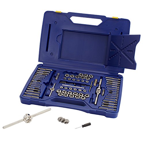 IRWIN Tap And Die Set, Machine Screw/SAE/Metric, 76-Piece 26376