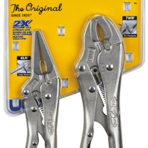 IRWIN VISE-GRIP Original Locking Pliers Set with Wire Cutter, 2-Pi...