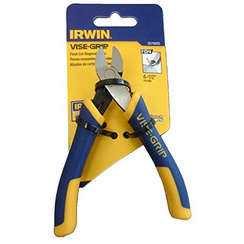 IRWIN VISE-GRIP Pliers with Spring, Flush Cut, Diagonal, 4-1/2-inc...