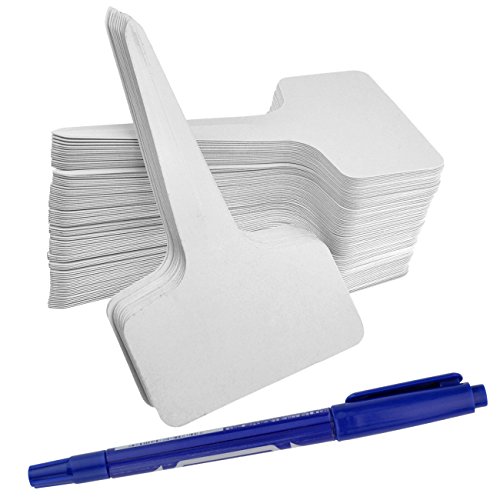 ishua 100pcs 2.36x3.94 inch（6 x10 cm Plastic Plant T-Type Tags ...