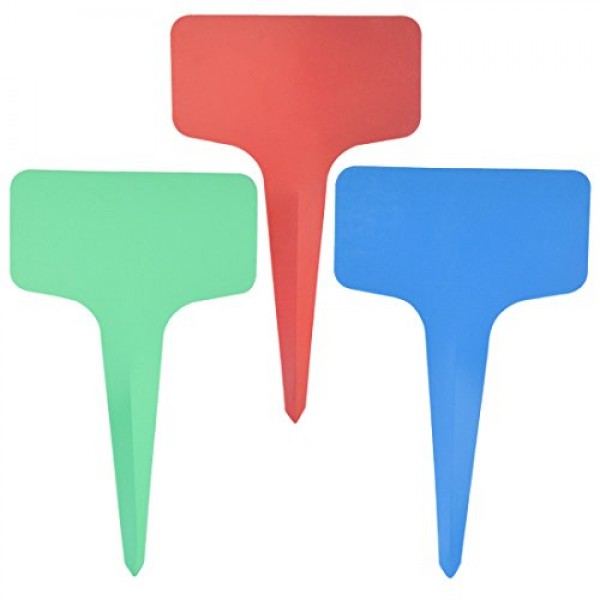 ishua 120 pcs Plastic Plant Tags, T-Type Markers Nursery Garden La...