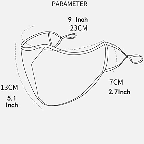 Islandse 7PC Adults Dust Face Bandanas with Folding line, Hallowee...