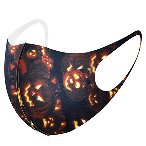 Islandse 7PC Adults Dust Face Bandanas with Folding line, Hallowee...