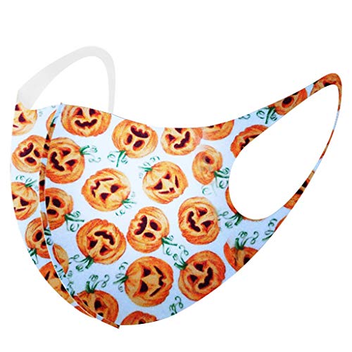 Islandse 7PC Adults Dust Face Bandanas with Folding line, Hallowee...