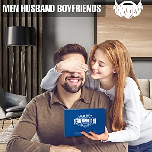 ISNER MILE Beard Growth Kit - Beard Kit with Beard Roller, Beard G...