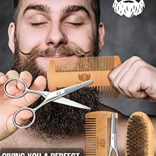 ISNER MILE Beard Growth Kit - Beard Kit with Beard Roller, Beard G...