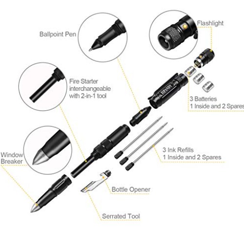 Multi-Tool Gifts for Men Tactical Pen Tactical Flashlight Survival...