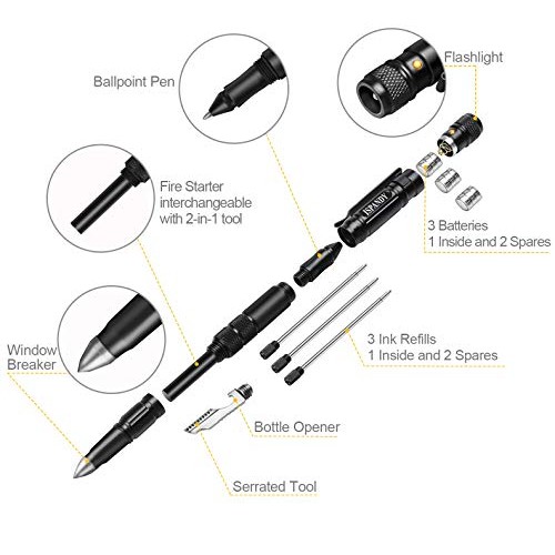 Multi-Tool Gifts for Men Tactical Pen Tactical Flashlight Survival...