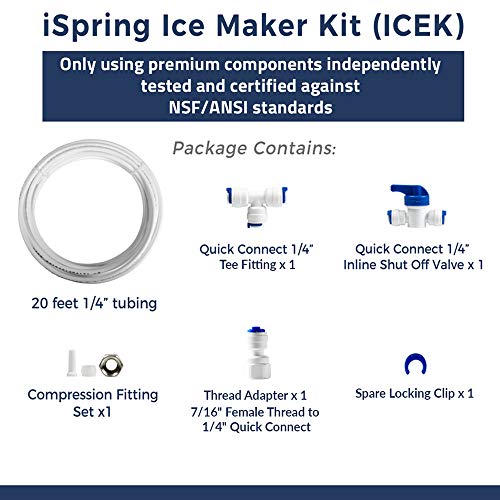 iSpring ICEK Ultra Safe Fridge Water Line Connection and Ice Maker...