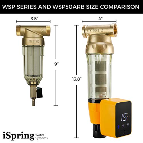 iSpring WSP50ARB Reusable Whole House Spin-down Sediment Water Fil...