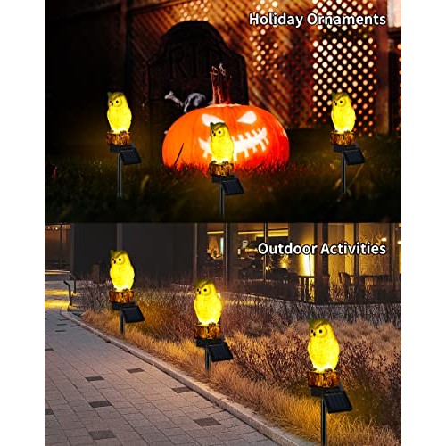 iStatue Owl Solar Decorative Garden Stake Lighting, Waterproof Cut...