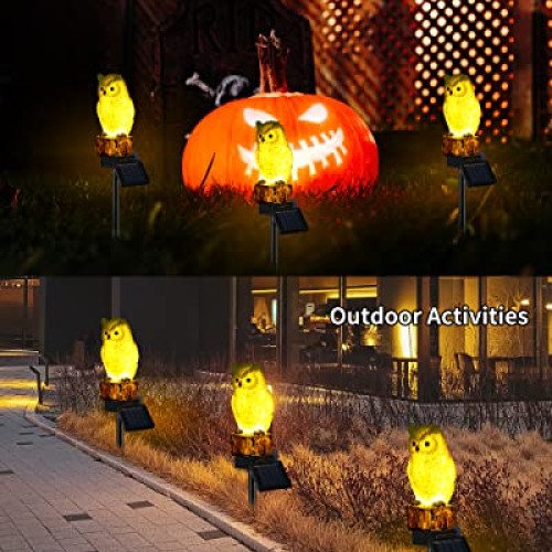 iStatue Owl Solar Decorative Garden Stake Lighting, Waterproof Cut...