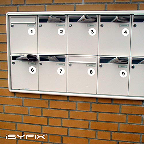 iSYFIX White Consecutive Number Stickers – 1 to 50, 2-inch, 1 Set ...