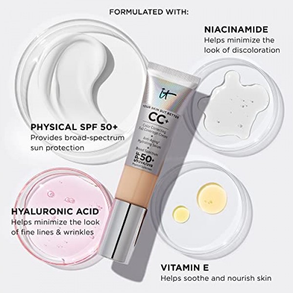 IT Cosmetics Your Skin But Better CC+ Cream, Light W - Color Cor...