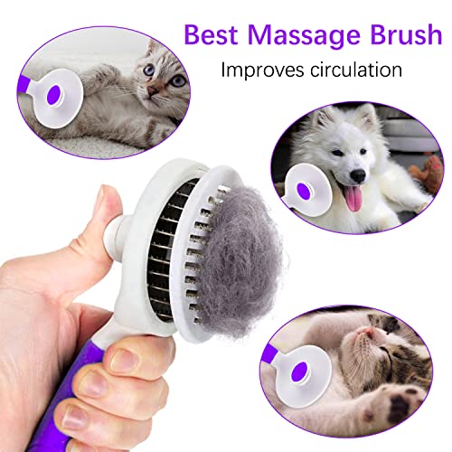 Cat Grooming Brush, Self Cleaning Slicker Brushes for Dogs Cats Pe...