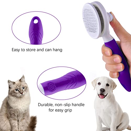 Cat Grooming Brush, Self Cleaning Slicker Brushes for Dogs Cats Pe...