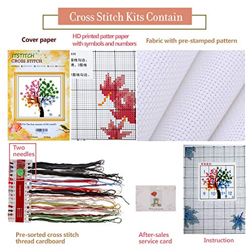 Counted Cross Stitch Kits 21x21 inch Holiday Gift Easy Cross-Stitc...