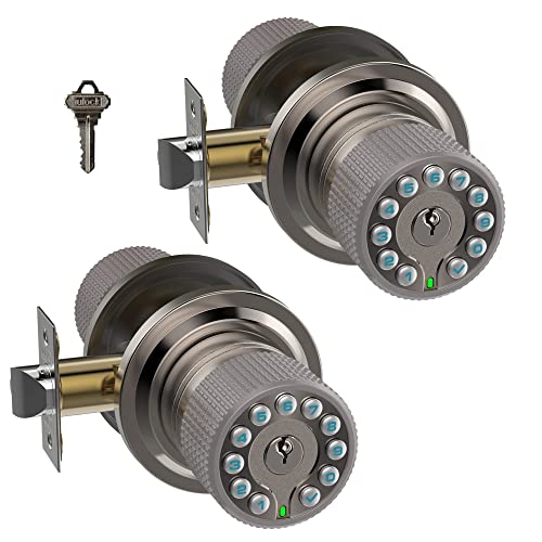 iulock Smart Door Knob with Keypad and Key,Keyless Entry Door Lock...