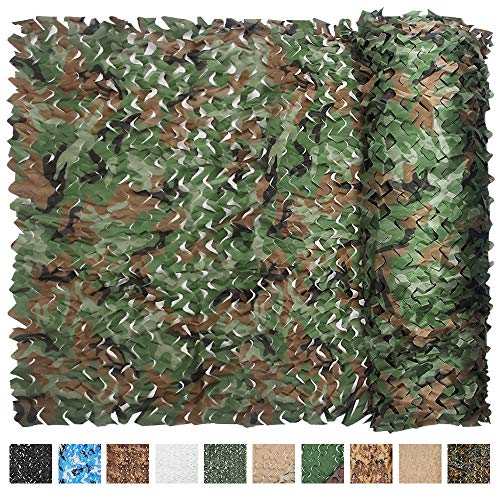 iunio Camouflage Netting Camo Net Blinds for Sunshade Camping Shoo...