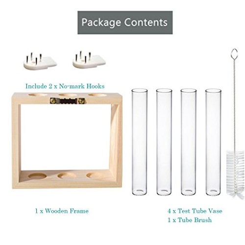Ivolador Wall Mounted Hanging Planter Test Tube Flower Bud Vase Ta...