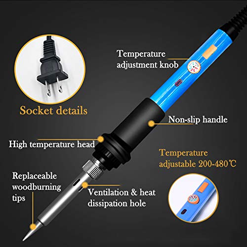 IVSUN 116pcs Wood Burning kit, Professional Wood Burning Tool with...
